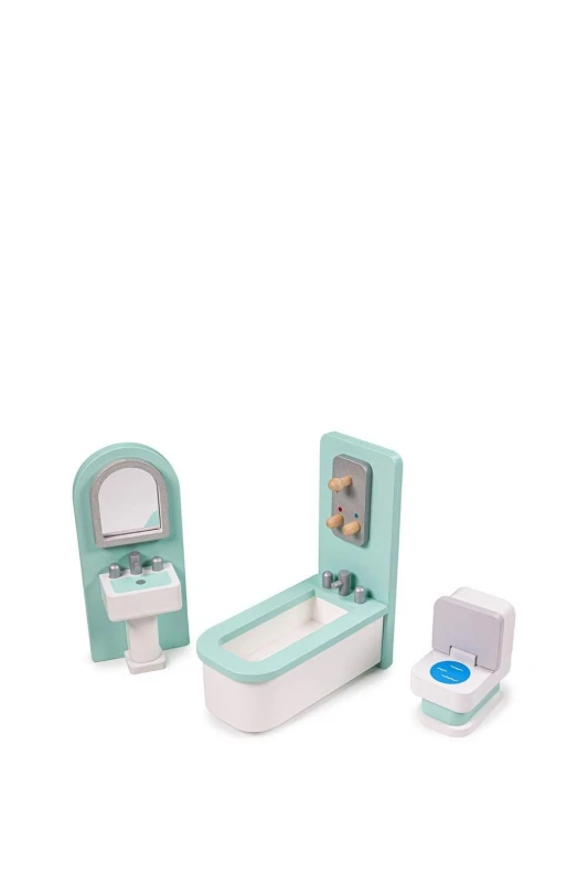 Image of Tidlo Dolls House Bathroom Furniture Set Teal unisex