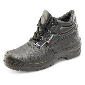 Image of Click Footwear 4 D Ring Boot With Scuff Cap PU Leather 7 Black Ref