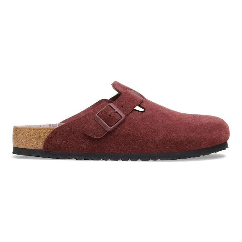 Image of Birkenstock Sandals Birkenstock Boston BS Suede Leather Zifandel Rouge Unisex 37