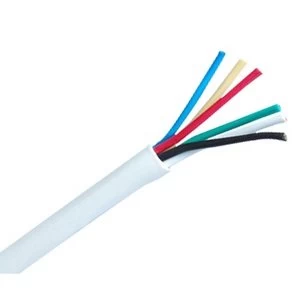 Image of Zexum 3 Pair 6 Core Round White Burglar Alarm Cable - 5 Meter