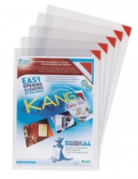 Image of Tarifold A4 Self Adhesive Magnetic Closure Pockets PK5