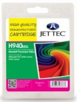 Image of HP940XL C4908AE Magenta Remanufactured JetTec Ink Cartridge H940MXL