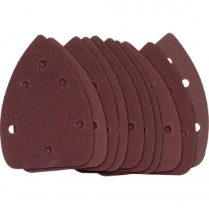 Image of Draper Hook and Loop Triangular Delta Tri Palm Sanding Sheets 97mm x 140mm 60g Pack of 10