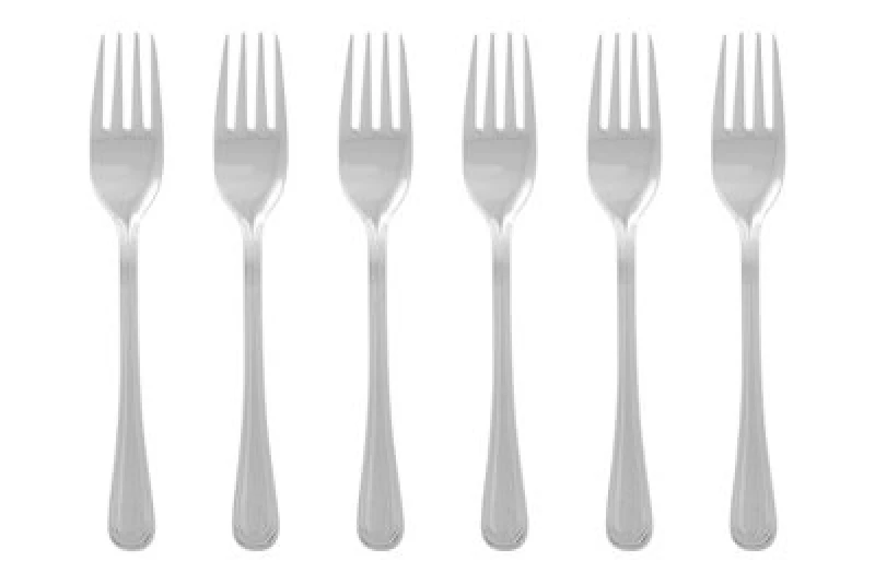 Image of Premier Housewares Set Of Six Classic Cake Forks Silver