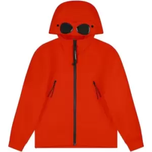 Image of CP COMPANY Junior Boys Softshell Goggle Hooded Jacket - Red