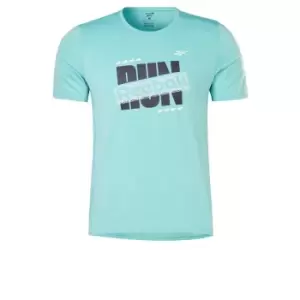 Image of Reebok Running Activchill Athlete T-Shirt Mens - Semi Classic Teal