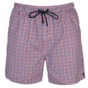 Image of French Connection Gingham Swim Shorts Mens - Gingham Mult