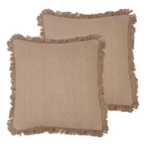 Image of Furn. Sienna Twin Pack Polyester Filled Cushions Blush Pink