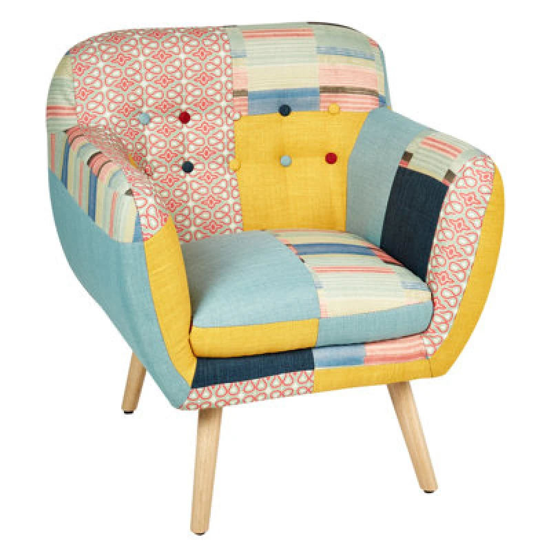 Image of Beliani Armchair Melby Fabric Multicolour