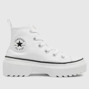 Image of Converse White Lugged Lift Girls Junior Trainers