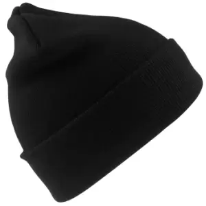 Image of Result Wooly Heavyweight Knit Thermal Winter/Ski Hat (One Size) (Black)