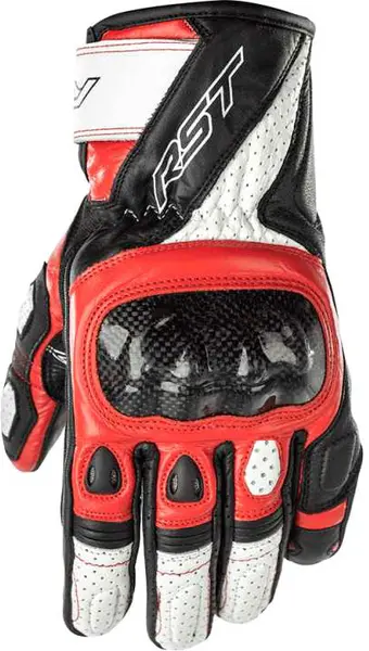 Image of RST Stunt III Ce Mens Glove Black White Red 10