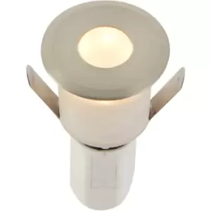Image of Recessed Decking IP67 Guide Light - 1.2W Warm White LED - Satin Nickel Plate