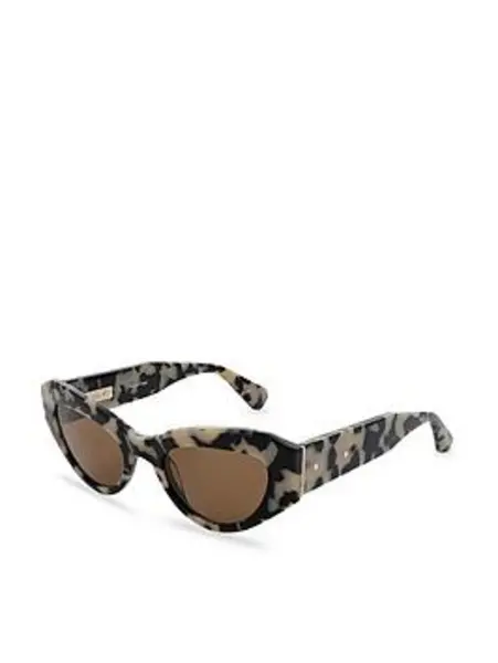 Image of Allsaints All Saints Snow Leopard Cat Eye Sunglass Brown VWR87 Unisex