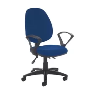 Image of Dams MTO Jota High Back Asynchro Operators Chair with Fixed Arms - Ocean Blue Vi