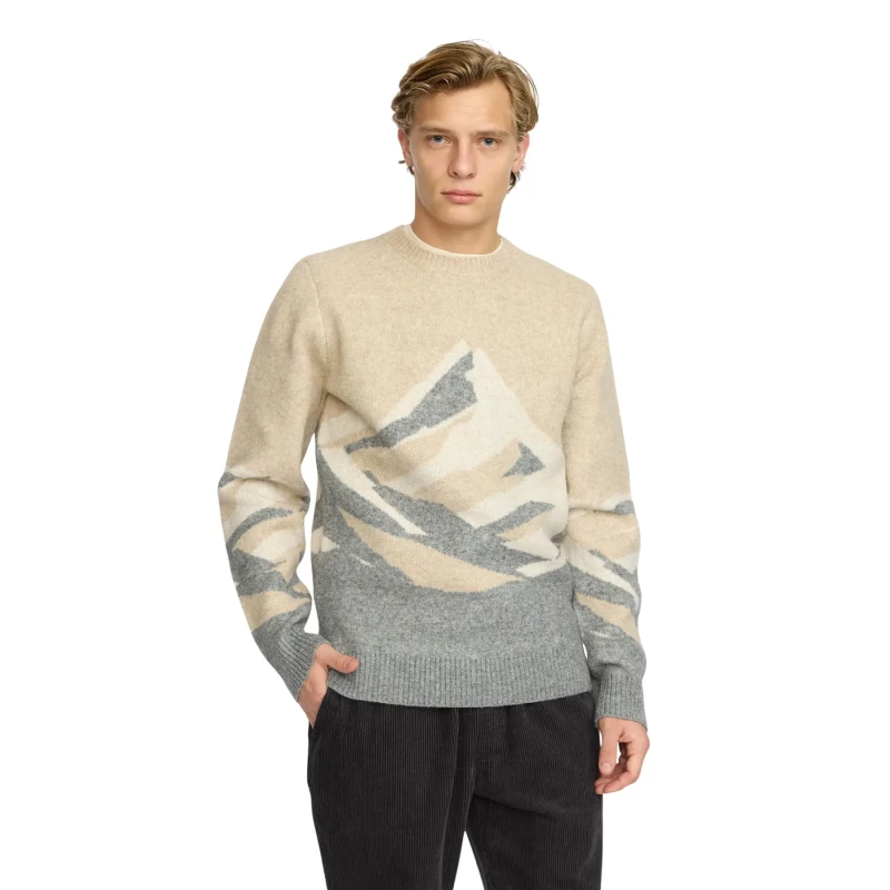 Image of Revolution Knit crew neck jumper Revolution Blanc Male XL