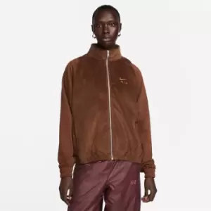 Image of Nike Air Womens Corduroy Fleece Full-Zip Jacket - Brown