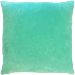 Image of Furn Tanda Plain 100% Cotton Cushion Cover, Mint/Pink, 50 x 50 Cm