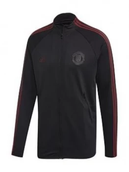 Image of Adidas Youth Manchester United 20/21 Anthem Jacket - Black