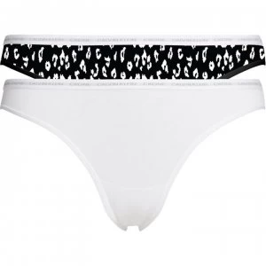 Image of Calvin Klein 2 Pack CK One Bikini Briefs - BLK/WHT CHEETAH