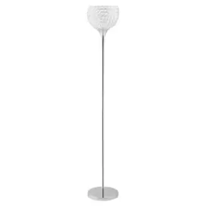Image of Homcom Modern Floor Lamp With K9 Crystal Lampshade For Living Room Study Silver
