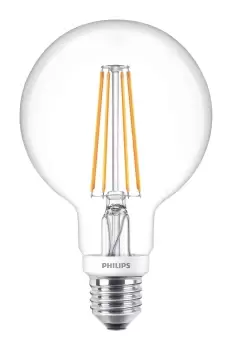 Image of Philips 7W LED ES E27 Globe Warm White Dimmable - 57575800