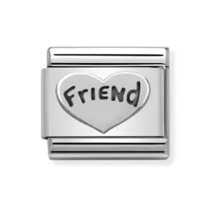 Image of Nomination Classic Silver Friend Heart Charm