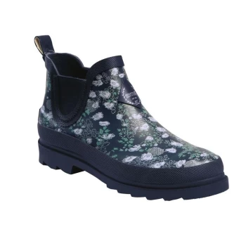Image of Regatta Lady Harper Cosy Lined Ankle Wellington - Navy/Floral