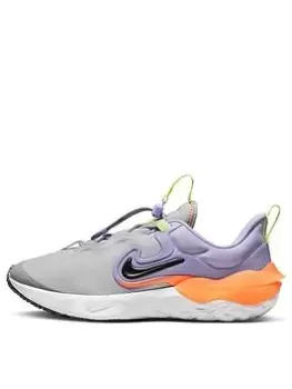 Image of Nike Junior Run Flow - Grey/Multi, Grey/Black, Size 4
