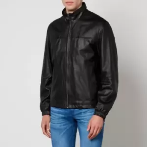 Image of Boss Orange Jasis Leather Jacket