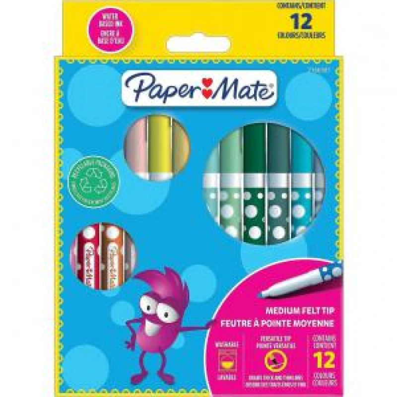 Image of Papermate Filzstifte Kids Colouring Bunt 12er M Blister