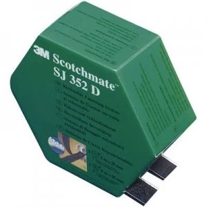 Image of 3M SJ 352D Scotchmate Hook-and-loop tape stick-on Hook and loop pad (L x W) 5000 mm x 25.4mm Black 1 Pair