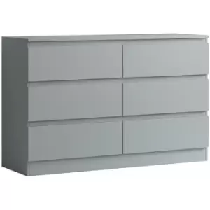 Image of Fwstyle Modern 6 Drawer Chest Matt Grey