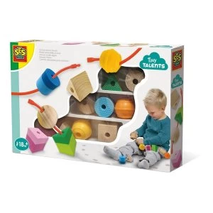Image of SES Creative - Childrens Tiny Talents Lacing Sensory Beads Toy Set (Multi-colour)