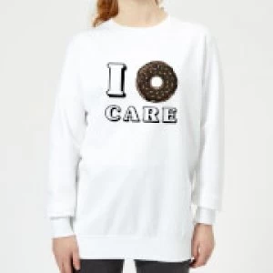 Image of I Donut Care Womens Sweatshirt - White - 5XL