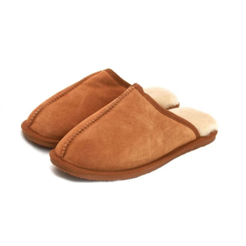 Image of Eastern Counties Leather Sheepskin Lined Mule in Beige Size: 3 Beige Unisex 3