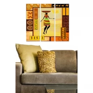 Image of MDF6498327 Multicolor Decorative MDF Painting (3 Pieces)