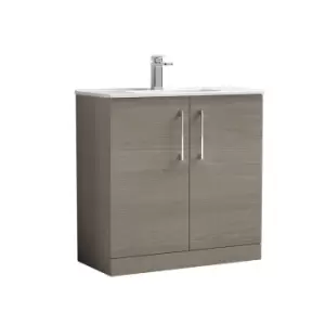 Image of Nuie Arno 800mm Floor Standing 2 Door Vanity & Basin 2 Solace Oak