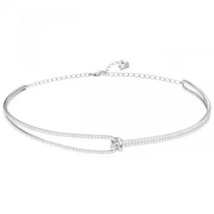 Image of Ladies Swarovski Silver Plated Lifelong Choker Necklace