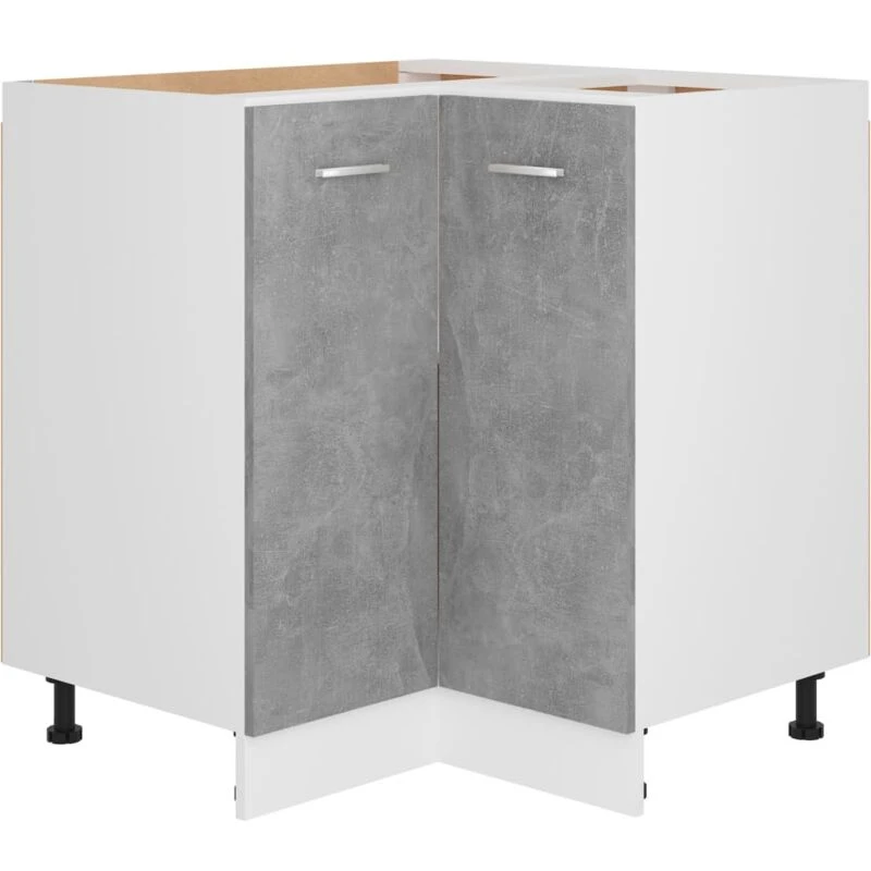 Image of VIDAXL Corner Bottom Cabinet Lyon Concrete Grey 75.5x75.5x81.5cm Engineered Wood vidaXL 8720286132838