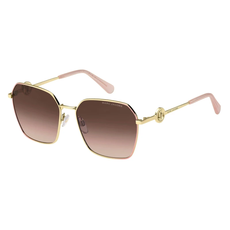 Image of Marc Jacobs Marc Sq Sunglasses Gold Pink female One Size