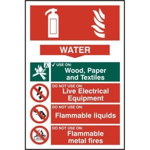 Image of ASEC Fire Extinguisher 200mm x 300mm PVC Self Adhesive Sign
