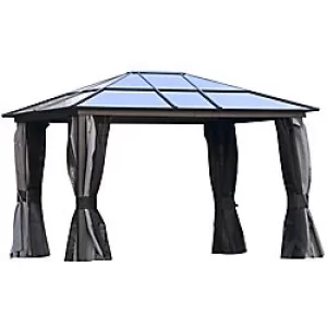 Image of OutSunny Gazebo Grey 2650 x 3000 x 3600 mm