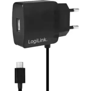 Image of LogiLink Power Adapter Micro PA0146 USB charger Mains socket Max. output current 2000 mA 2 x USB, Micro USB plug