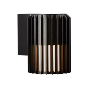 Image of Aludra Outdoor Modern Wall Lamp Black, E27, IP54
