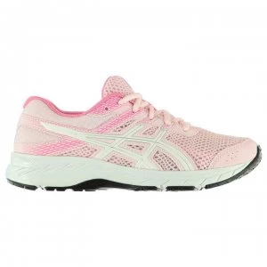 Image of Asics Contend 6 Junior Girls Trainers - Pink/White