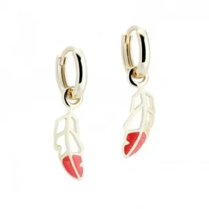 Image of Feather Tiny Drop Earrings