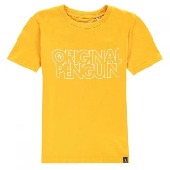 Image of Original Penguin Logo T-Shirt - Cadmium Yellow