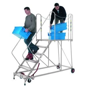 Image of Fort Easy Slope Platform Steps Galvanised 6 Tread MS9106G