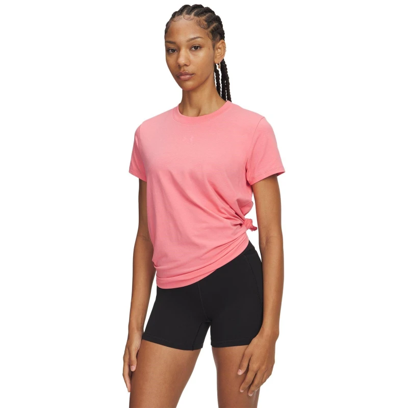 Image of Womens T-Shirt Under Armour Rival Core Rose Female S